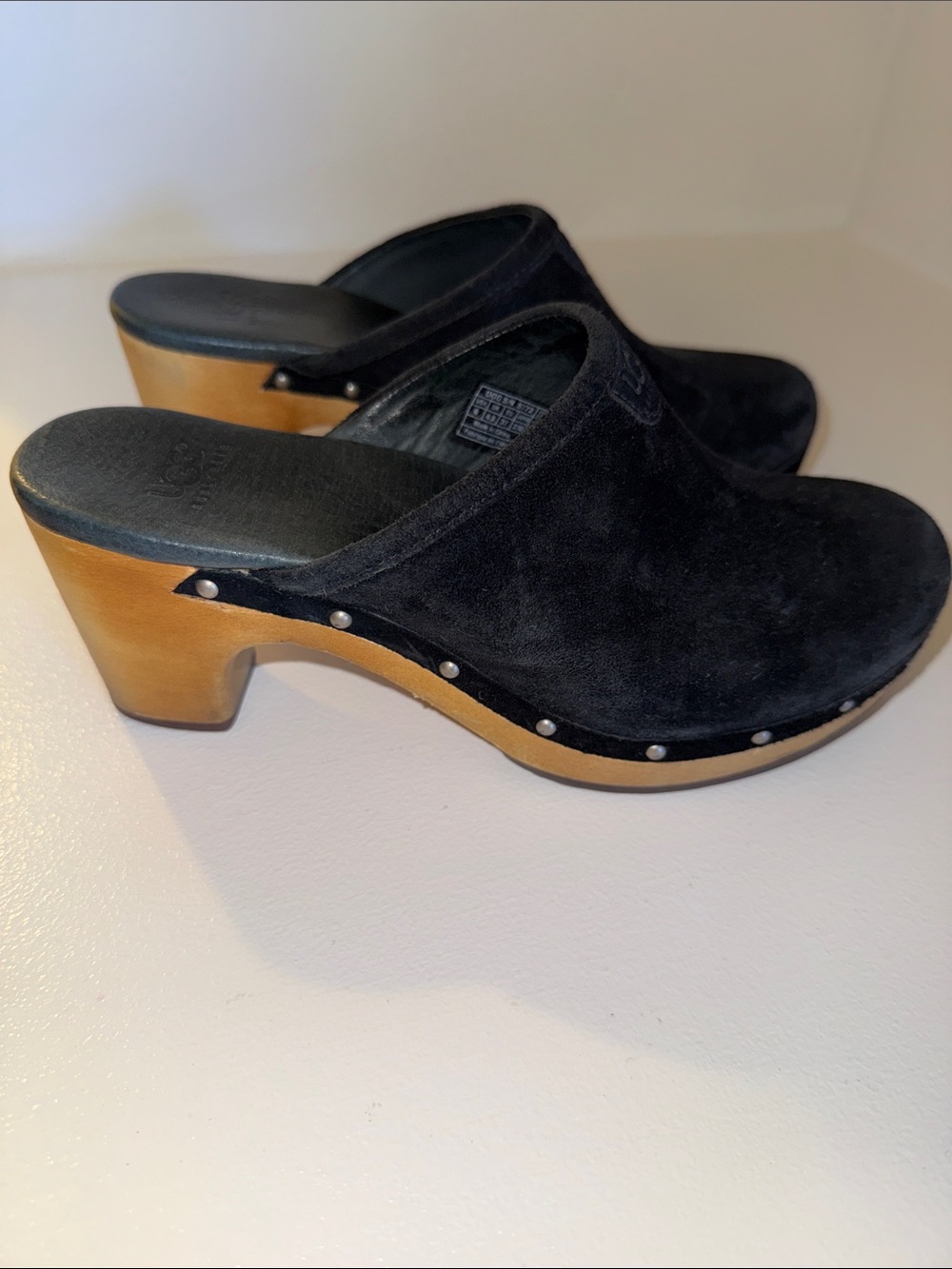 UGG Black Suede Slide Clogs - Picture 3 of 5